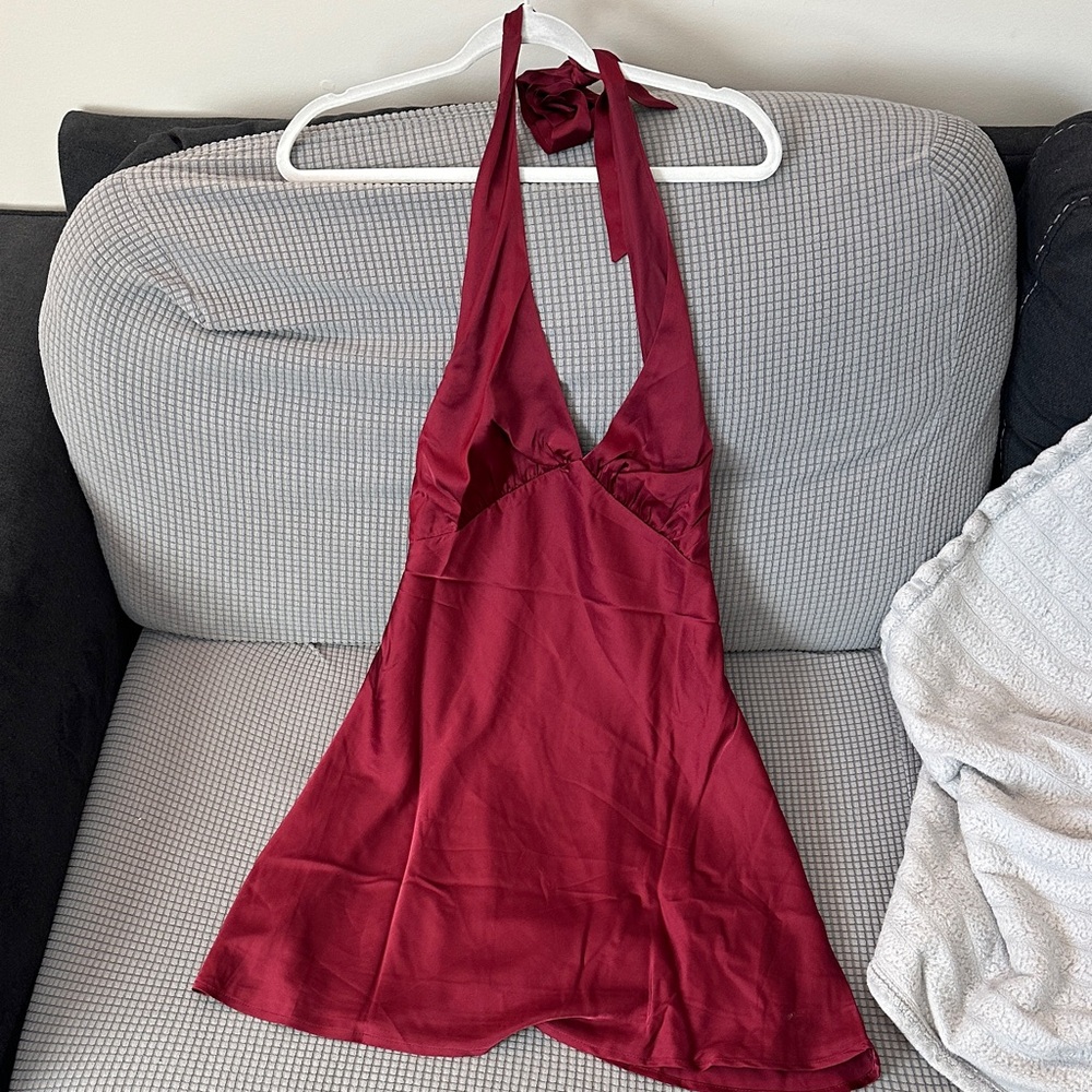 Peppermayo Red Backless Dress